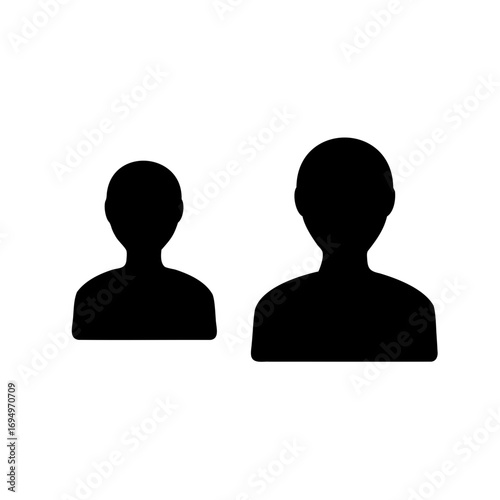 Abstract representation of two individuals in silhouette, symbolizing relationships or connection