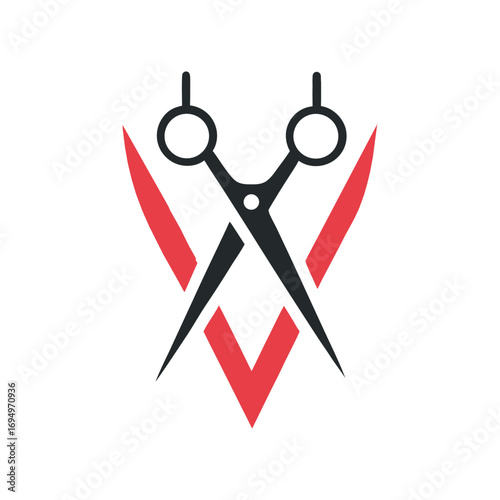 scissors cutting red ribbon