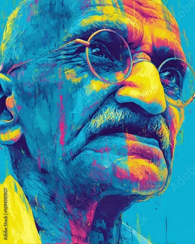 2020 Gandhi Jayanti vector design celebrating the birth anniversary of Mohandas Karamchand Gandhi