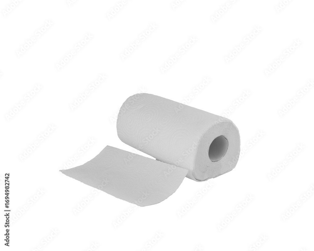 Fototapeta premium a roll of paper towels on an isolated background