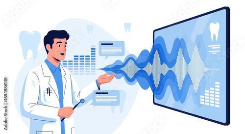 Modern dental consultation showcasing innovative oral health technology analysis
