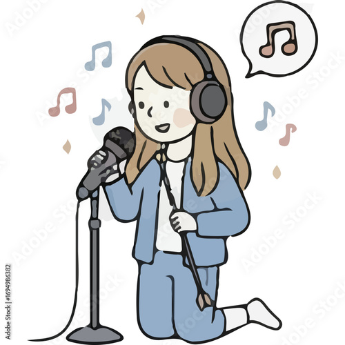 Girl Singing Icon