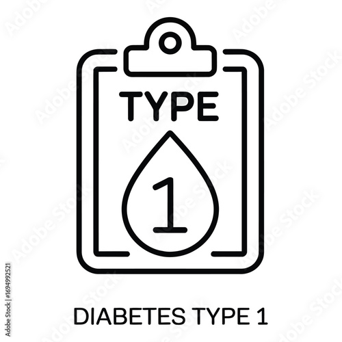 Diabetes type one medical condition awareness campaign for health and wellness programs now available silhouette