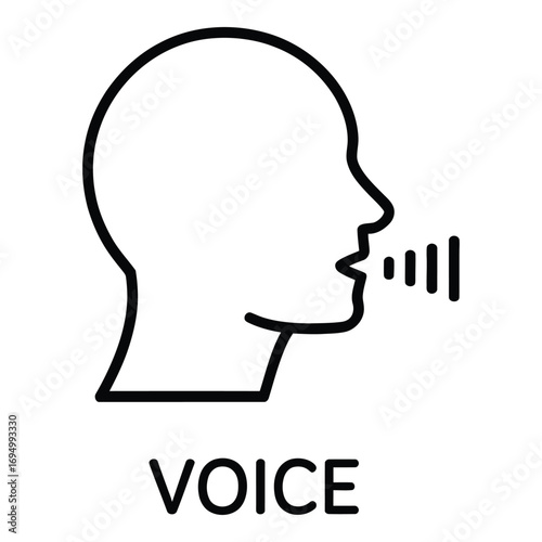 Voice recognition technology and speech analysis for understanding human communication and expression silhouette