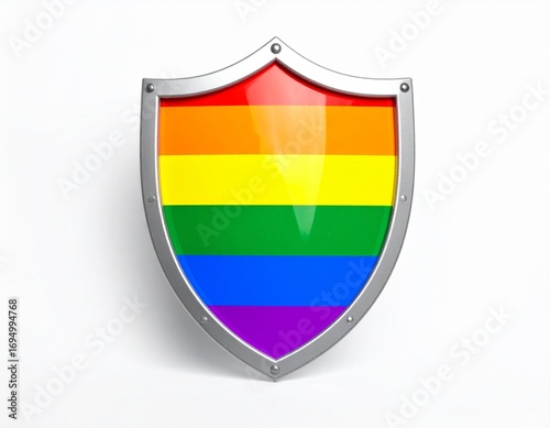 Free Download Rainbow Pride Shield Protection Symbol LGBTQIA+ Rights. - GFXLoad