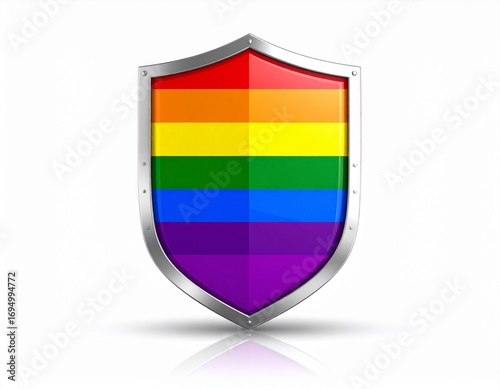 Rainbow Pride Shield: LGBTQ+ Symbol of Protection and Inclusion. Free Download Rainbow Pride Shield: LGBTQ+ Symbol of Protection and Inclusion. - GFXLoad