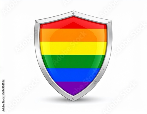 Free Download Rainbow Pride Shield Protection Symbol LGBTQ+ Rights. - GFXLoad