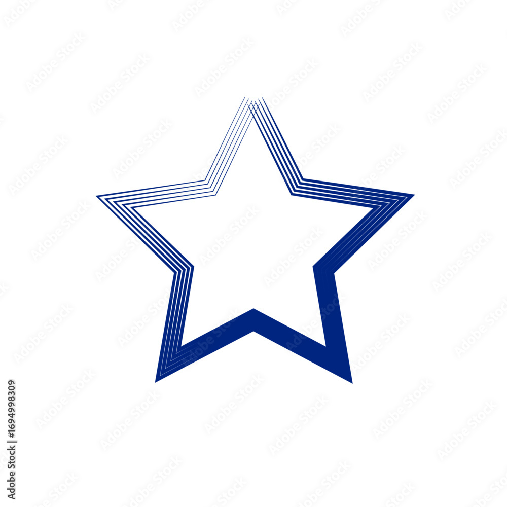 Obraz premium blue star isolated on white