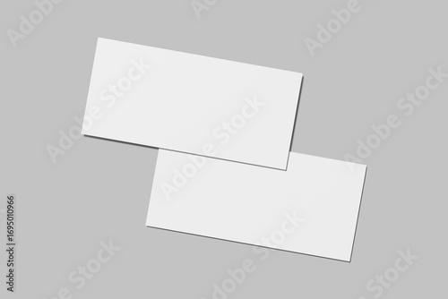 Realistic blank landscape dl flyer illustration for mockup