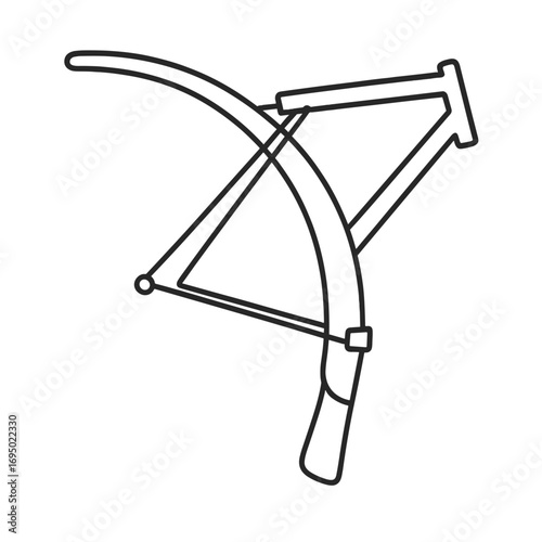 Mudguard Components Icon. Outline style icon of Mud & Fender Setup: full-length fender, mud flap, stay bridge, rubber mudguard,