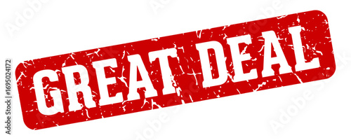 great deal rectangular sign. great deal stamp