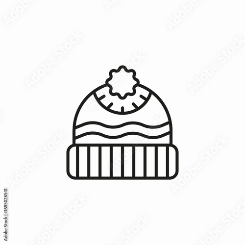 a winter hat warm icon sign vector