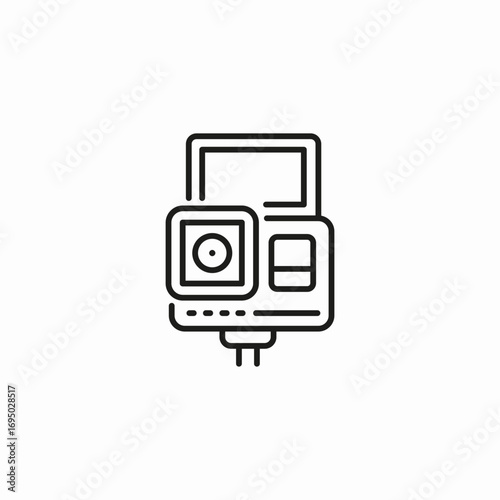 action camera video icon sign vector