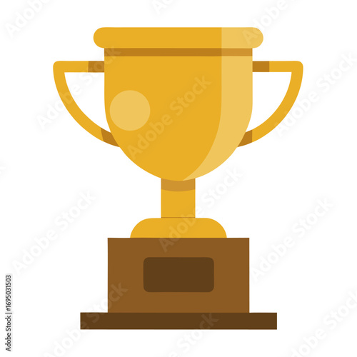 best gold cup isolated on white background vector