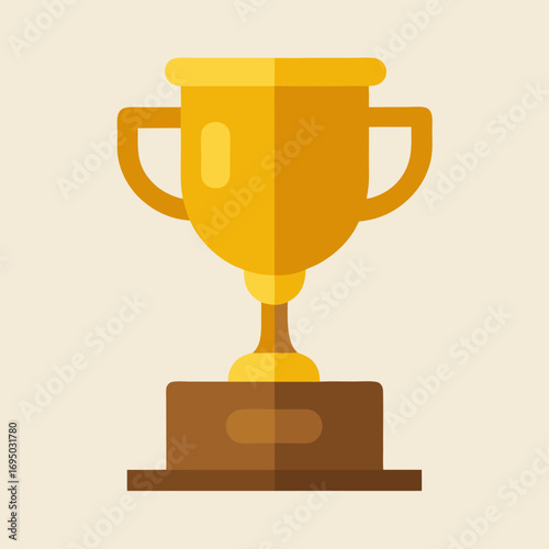 gold cup on a white background vactor