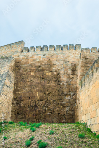 Fortress wall of the ancient Citadel of Naryn-Kala, Derbent fortress. Dagestan, Russia