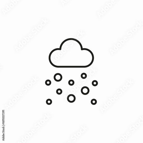 cloud with snow icon sign vector