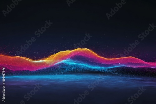 Radiant Cyber Wave Blending Abstract Colors and Energy