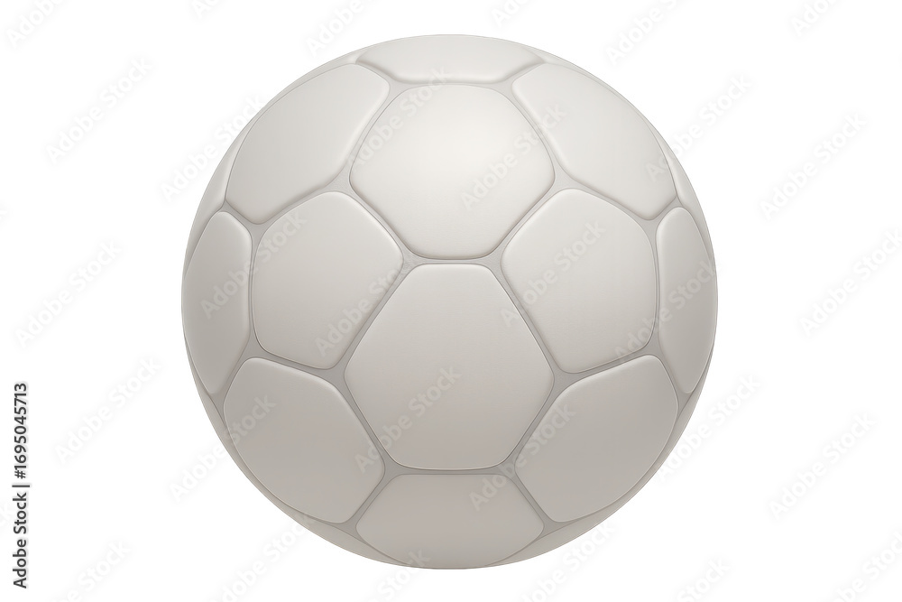 Fototapeta premium Classic white soccer ball isolated on transparent background, studio shot
