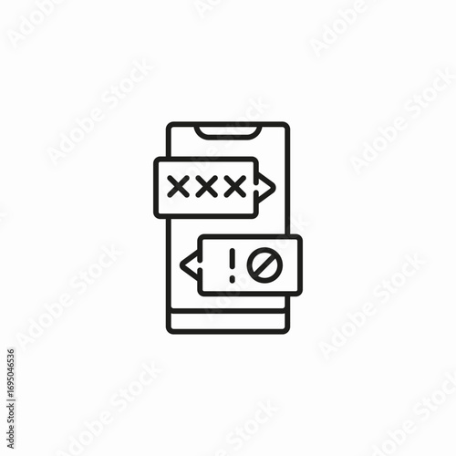 failed login attempt icon sign vector