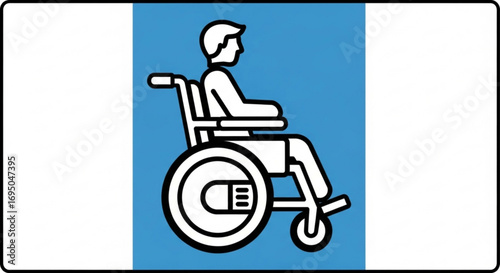 Wheelchair accessibility access symbol sign for disabled persons mobility assistance and handicap parking icon