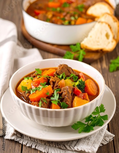 Hearty beef stew in a bowl (1)