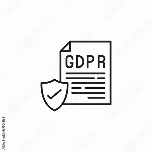 gdpr compliance documents icon sign vector