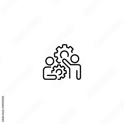 Coordination icon flat vector design.