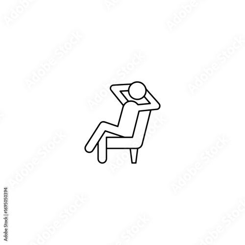 Relax icon flat vector design.