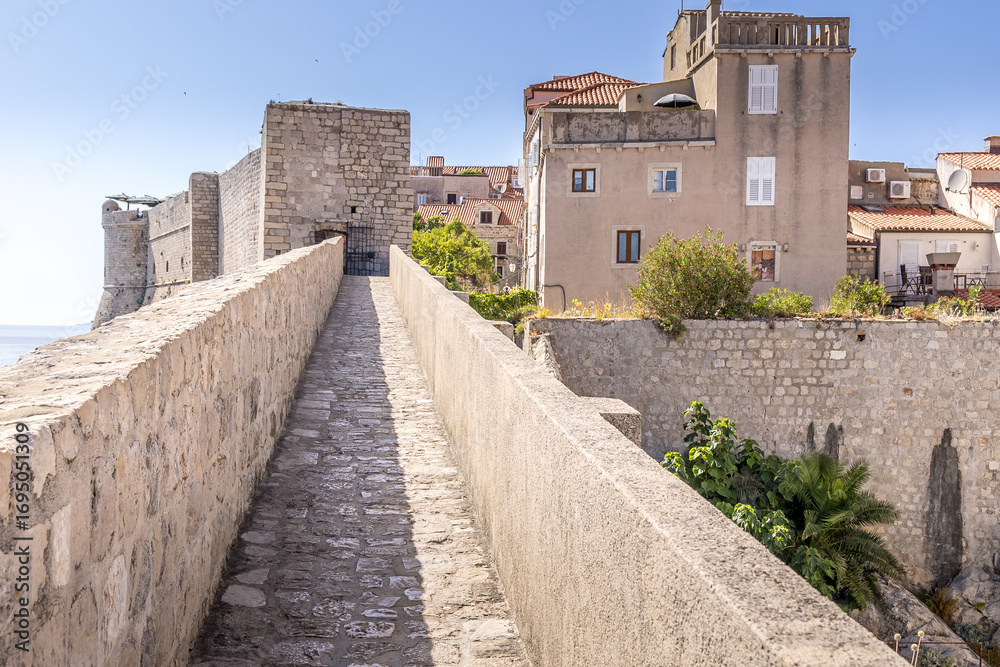 Naklejka premium View of the old town of Dubrovnik, Croatia