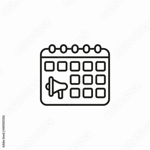 marketing campaign calendar icon sign vector