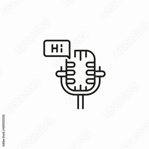 microphone audio chat icon sign vector