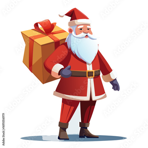santa claus with gift