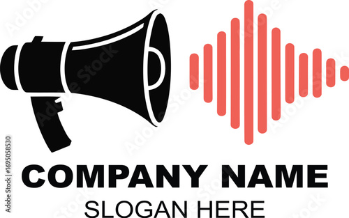Megaphone Broadcasting Sound Waves for Communication and Media Outreach