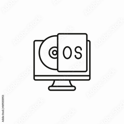 os installation desktop icon sign vector