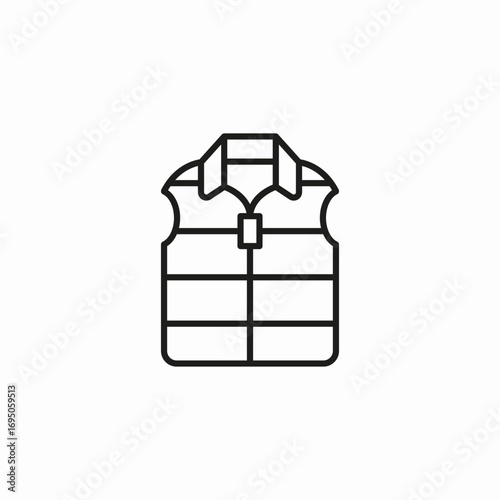 padded vest clothing icon sign vector