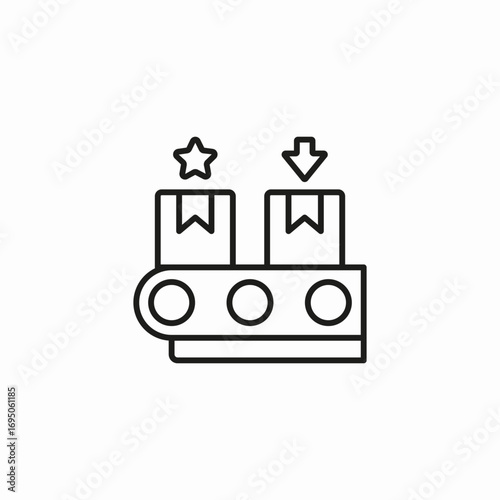 production line ranking icon sign vector