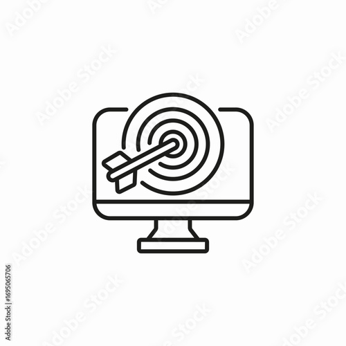 targeted marketing campaign icon sign vector