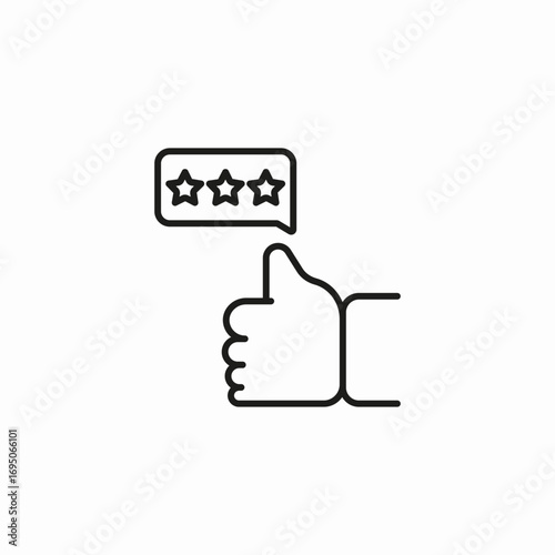 thumbs up rating icon sign vector