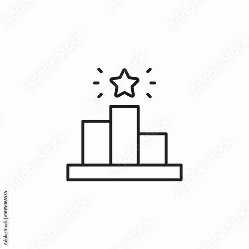 top rank achievement icon sign vector