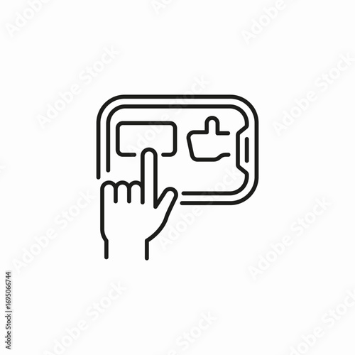 touch screen interaction icon sign vector