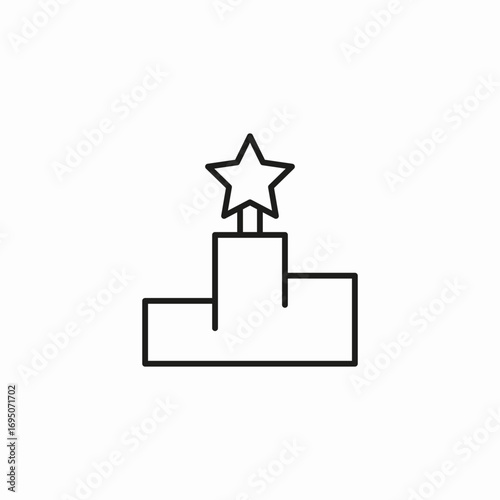 winner podium star icon sign vector