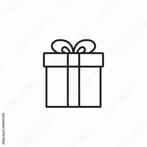 wrapped gift box icon sign vector
