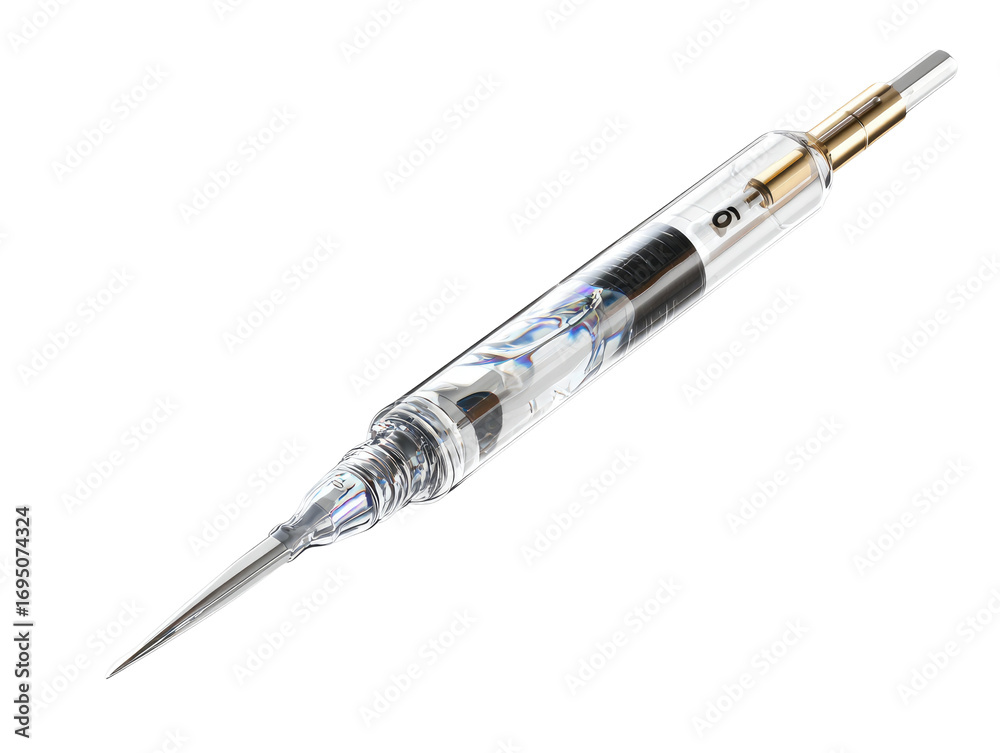 Fototapeta premium Clear, pointed medical device with internal components