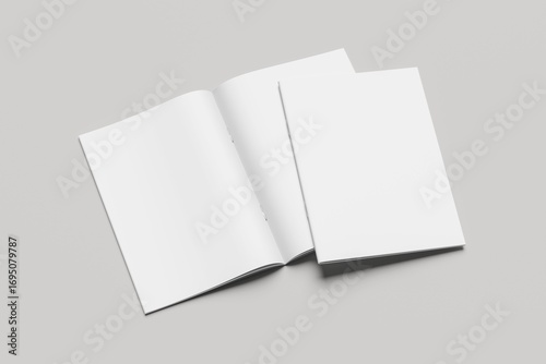 Blank A4 Catalog Brochure Open And Cover