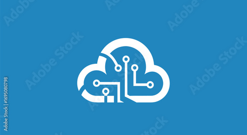 Cloud Computing Network Data Transfer Digital Technology.