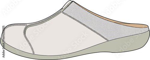 Slipper, comfort, footwear, illustration, design, fashion, shoe, casual, style, slip-on, home, interior, graphic, element, icon, cozy, symbol, drawing, profile, mule