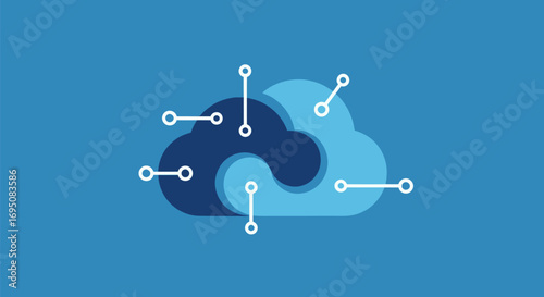 Interconnected Cloud Computing Network and Data Transfer.