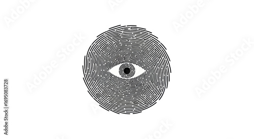 Hypnotic Spiral Eye: Concentric Circles and Central Gaze.