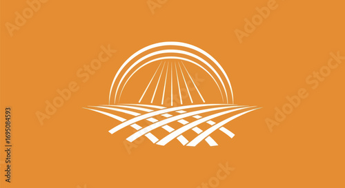 Agricultural Fields Under Sunny Skies.
